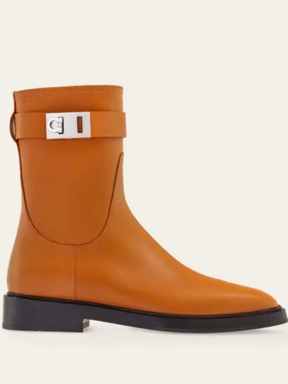 Ferragamo Hug Buckle Strap Ankle Boots Size 8 Mens